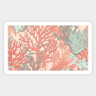 Pastel Coral Design Pattern V3 Magnet